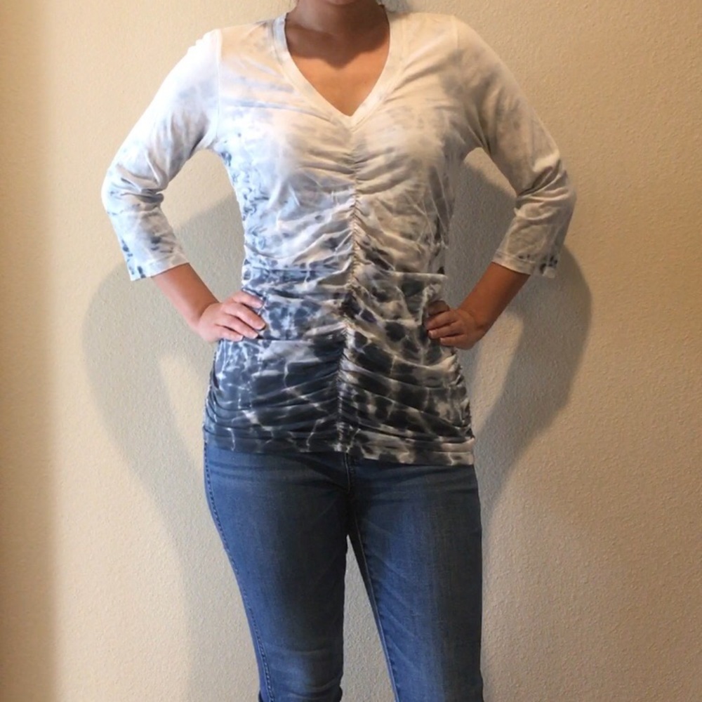NEW XCVI Tie Dye Ruched Top